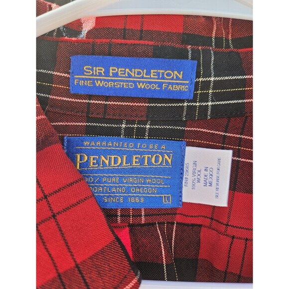 Pendleton Men's Sir Pendleton Wool Long Sleeve Button Up Shirt Large - Picture 2 of 2